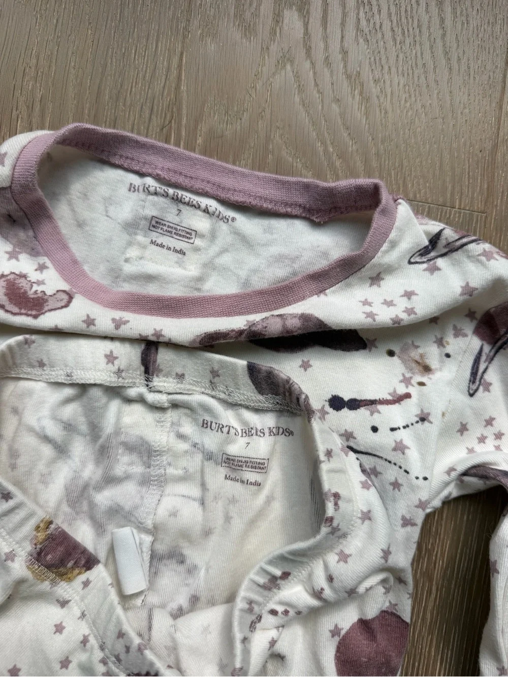 Burt’s Bees Organic Cotton Planet Print Long-Sleeve Pajama Set